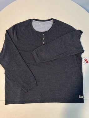 Wrangler Mens waffle henley SUZE 3XL